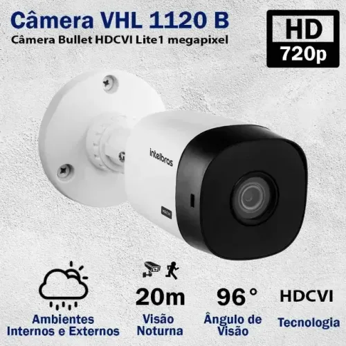 Câmera Vhl 1120 B Intelbras Hdcvi Lite Infra De 20m Ip66