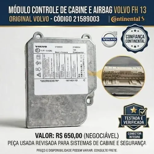 ?Módulo de Controle Eletrônico (ECU) Volvo FH 13 Original (Usado) - Cód. 21589003