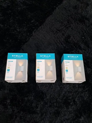 Kit 3 Arandelas Effekt 2 Fachos Abertos, cor Branco Quente 3.000k, Vida útil 20.000h