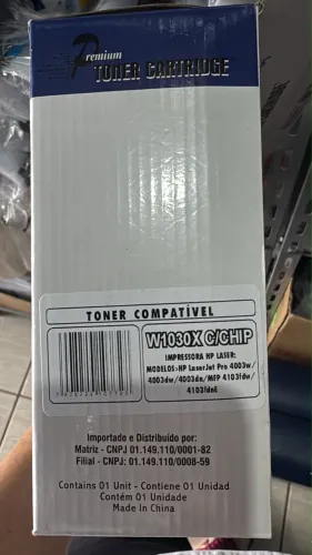 Toner W1030X compatível com chip, novo