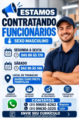 Vaga de trabalho Pampulha