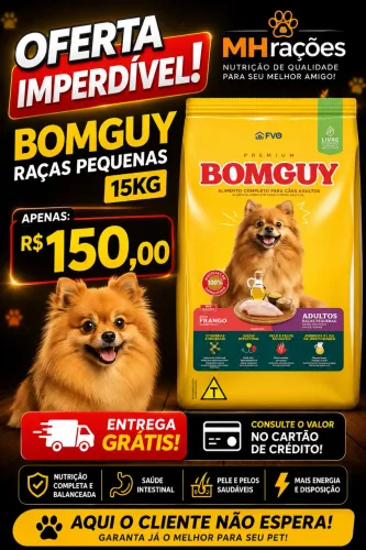 Ração Bomguy 15kg entrega grátis