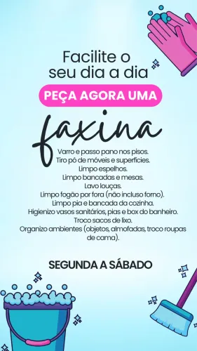 Faço diárias de faxina 