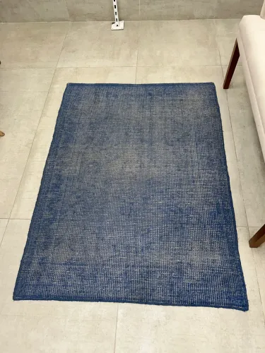 Tapete de corda azul