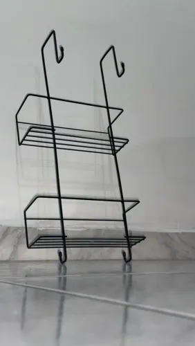 Suporte preto para Box do banheiro
