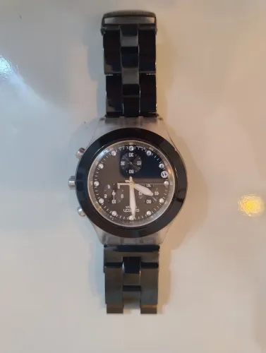 Relógio Swacht Irony Diaphane Chrono Full Blooded Night original