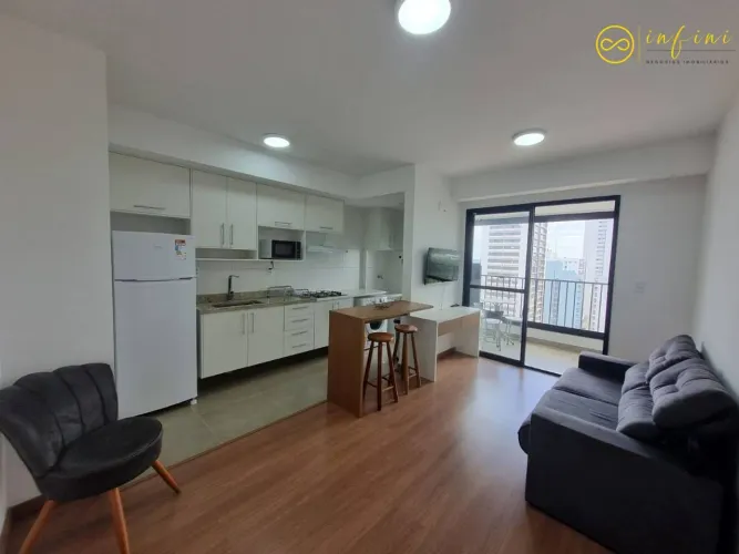 Apartamento Mobiliado com 1 Quarto, 45 m² - aluguel por R$ 3.700/mês ou venda por R$ 530.0