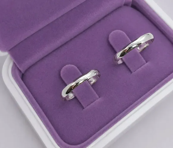 PAR DE ALIANÇAS LISAS PRATA 925 COM GRAVAÇÃO 3,0MM
