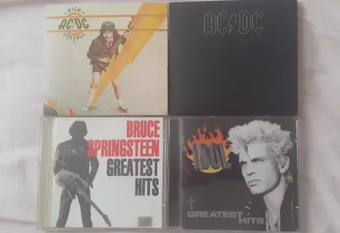 Lote 4 CDs ACDC, Billy Idol e Bruce Springsteen