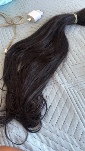 Vendo cabelo humano 200 gramas do modo nozinho de 67cm