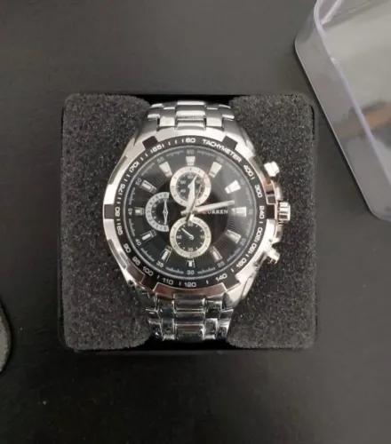Relógio Masculino Curren 8023XS Quartzo Aço Inoxidável à Prova D?Água Esportivo Luxo
