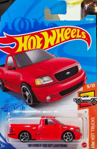 Hot Wheels 99 Ford F-150 SVT Lightning Vermelha