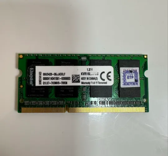 Memória RAM Kingston 8GB DDR3 para Notebook