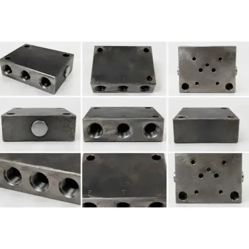 Bloco Manifold Hidráulico Usinado 3 Vias Rosca 12mm (Usado)