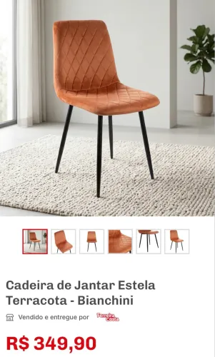 CADEIRAS ESTOFADAS TERRACOTA