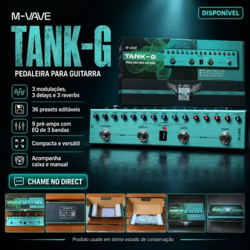 Pedaleira M-Vave Tank-G para Guitarra (Com Caixa Original)