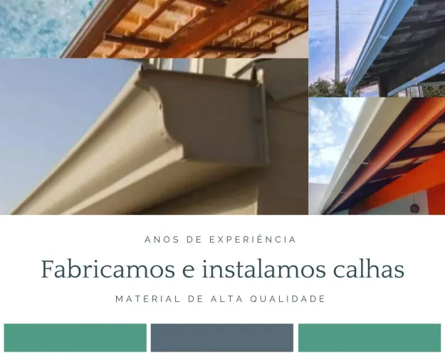 Calhas galvanizada, produção e instalação. 