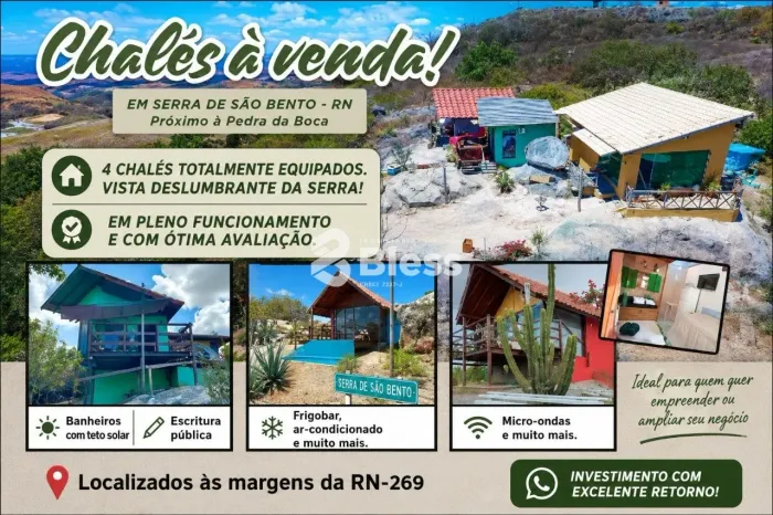 Serra de São Bento/RN | Chalé Sun Happy | Chalés à venda