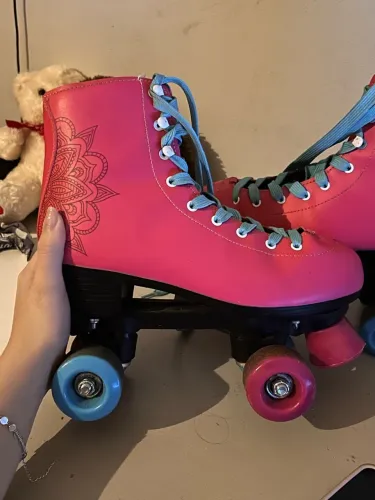 Patins feminino rosa