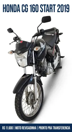 HONDA CG START 160 2019 moto em ótimo estado de uso econômica e boa pro dia a dia