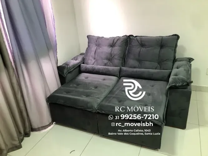 Sofá Londres Retrátil e Reclinável 2,00m - Veludo Premium