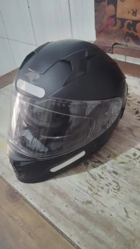Capacete Moto Race Tech Volt Preto Fosco Com Oculos Tamanho 60