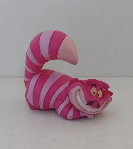 BONECO MINIATURA ALICE NO PAIS DAS MARAVILHAS GATO CHESHIRE RISONHO ORIGINAL DISNEY