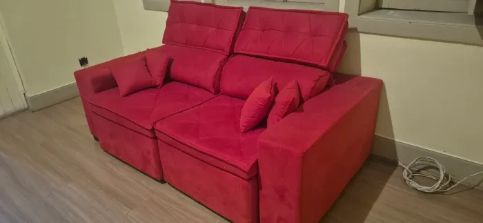 Sofá Austin 2,02m Retratil Vermelho