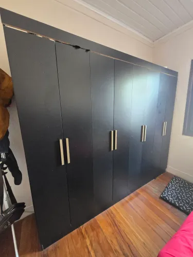 Guarda-Roupa Casal Paris Maxel Móveis - 8 Portas | Preto
