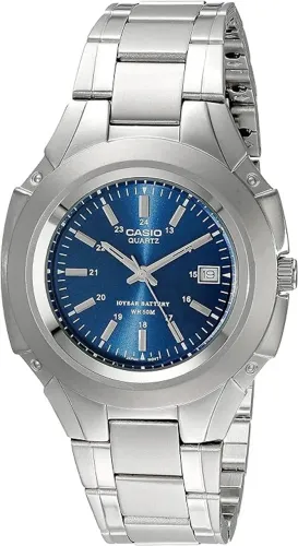 casio relógio social masculino mtp3050d-2av clássico com bateria de 10 anos