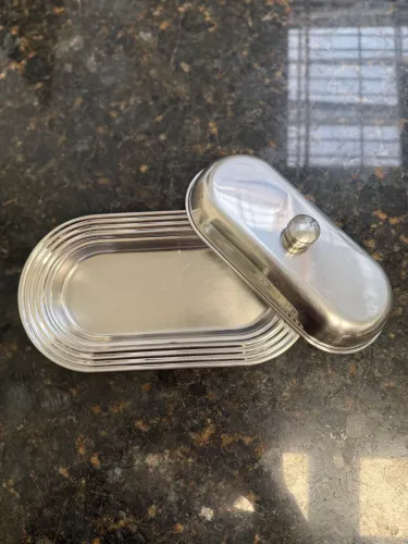 Manteigueira De Inox Com Tampa