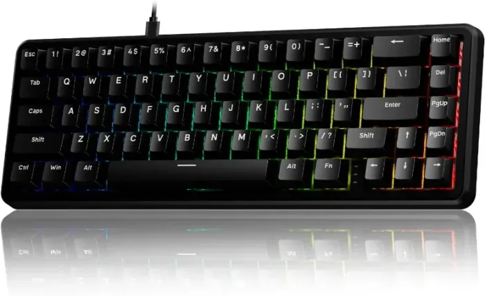 Teclado para jogos EWEADN Battle68 60% com fio, teclado switch magnético, taxa de pesquisa