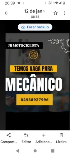 Jr motociclista Contratase mecânico de motos