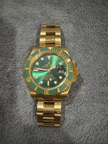 Rolex automático vidro safira 