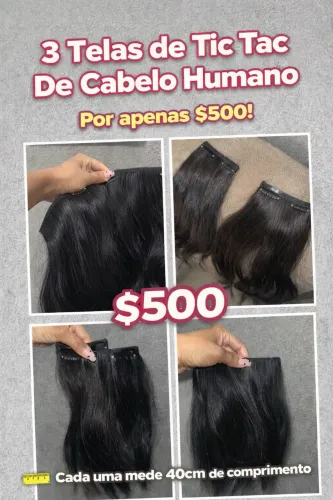 Mega hair no método tic tac