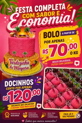 Bolos e doces para festa