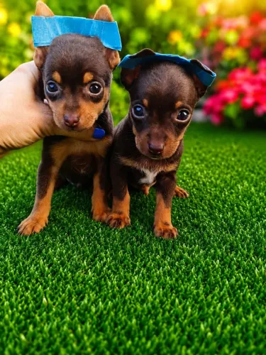 Pinscher Chocolate Um Show de Fofura