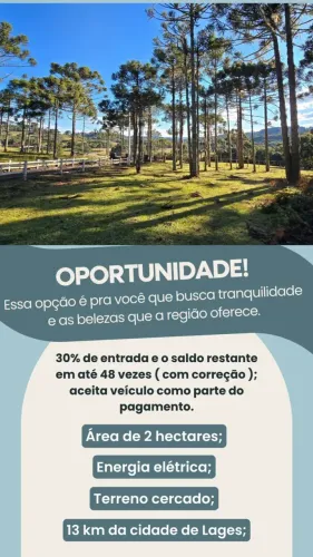 Belíssiomo terreno à venda em Lages