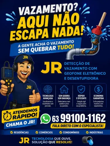 JR caça vazamento e desentupidora