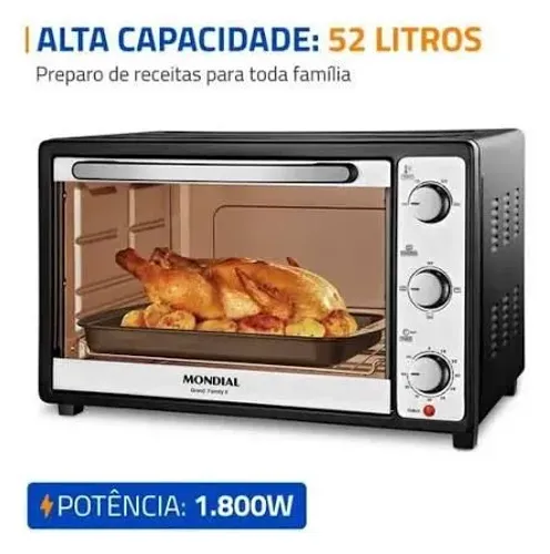 Forno elétrico 52 litros mondial 