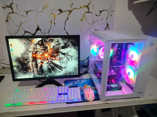 PC GAMER COMPLETO I3 8 GERAÇÃO PLACA DE VÍDEO RX 580 8GB FAN ARGB