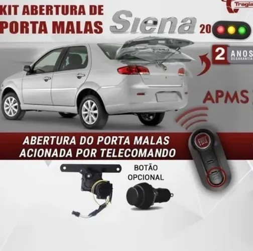 Kit Tragial - Trava Abertura Tampa Traseira Porta Malas Fiat Siena 2010