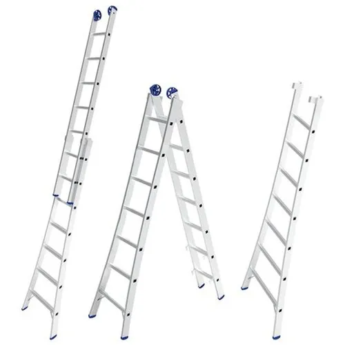 Escada Extensiva Mor 2x7 Alumínio - 14 Degraus<br><br>