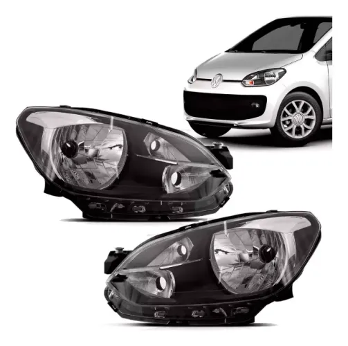 Farol Preto Filete Preto VW UP 2014 2015 2016