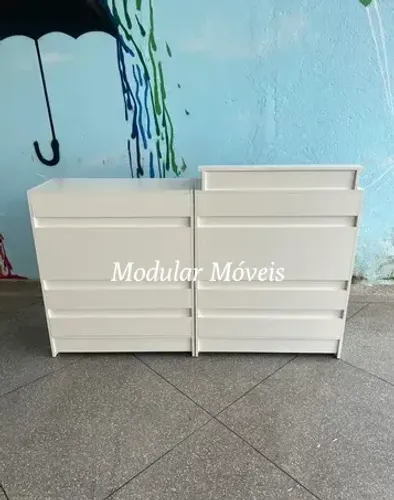 Balcão Caixa + Balcão Atendimento Ripados - MDF