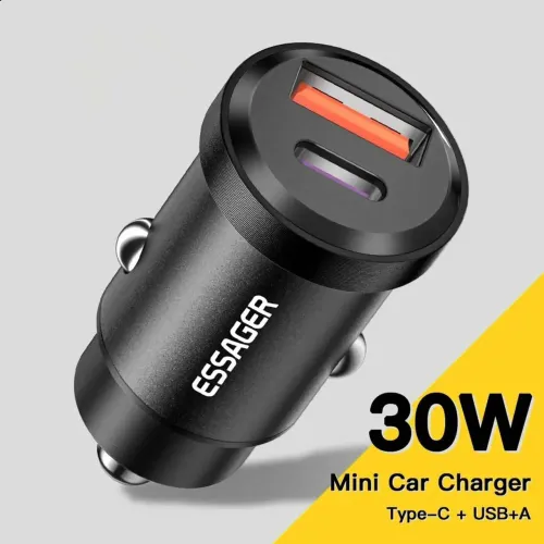 Carregador veicular, Essager Original 30W (Novo)