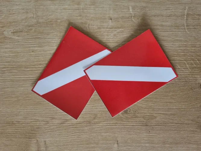 Adesivo Bandeira Mergulho - Kit com 2