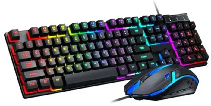 Kit Teclado e mouse gamer Kp-Te115 luminoso