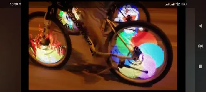 Luz para desenhos no aro bike ( par )