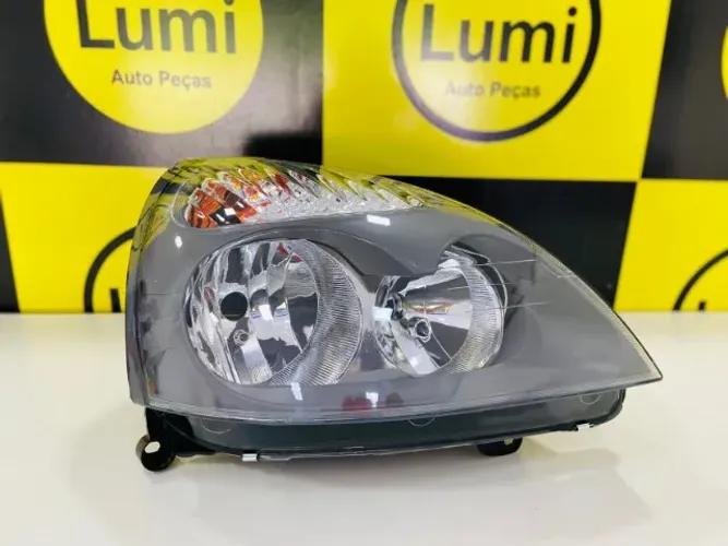 Farol Clio 2003/2012 Mascara Cinza - NOVO 